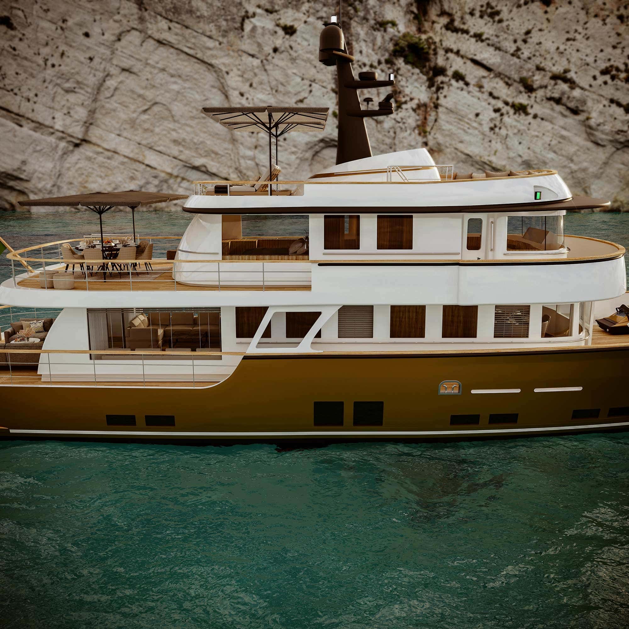 Terranova yacht t100 lato destro dettaglio